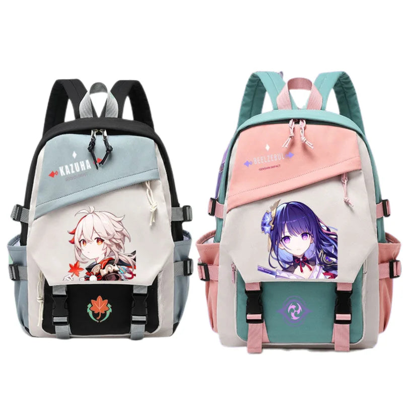 Genshin Impact Anime Cosplay Backpack | Beelzebul, Ayaka, Xiao Themed School Bag | Bookbag Travel Rucksack | Outdoor Gifts for Boys & Girls ShopOnlyDeal