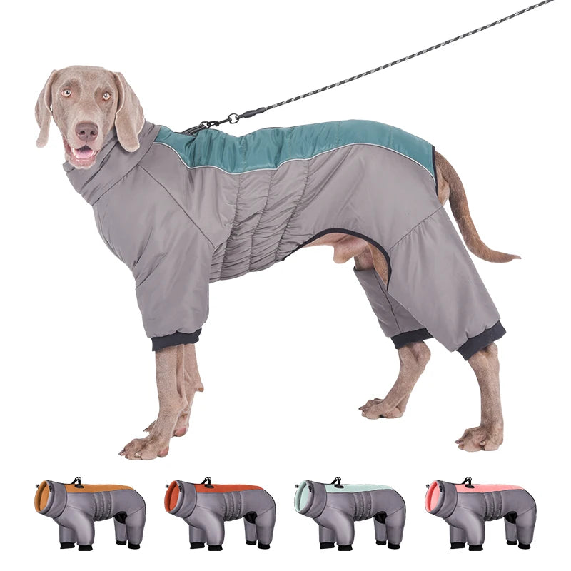 Waterproof Pet Dog Winter Jumpsuit Warm Medium Large Dogs Winter Jacket Clothes Labrador Bulldog Golden Retriever Costumes ShopOnlyDeal