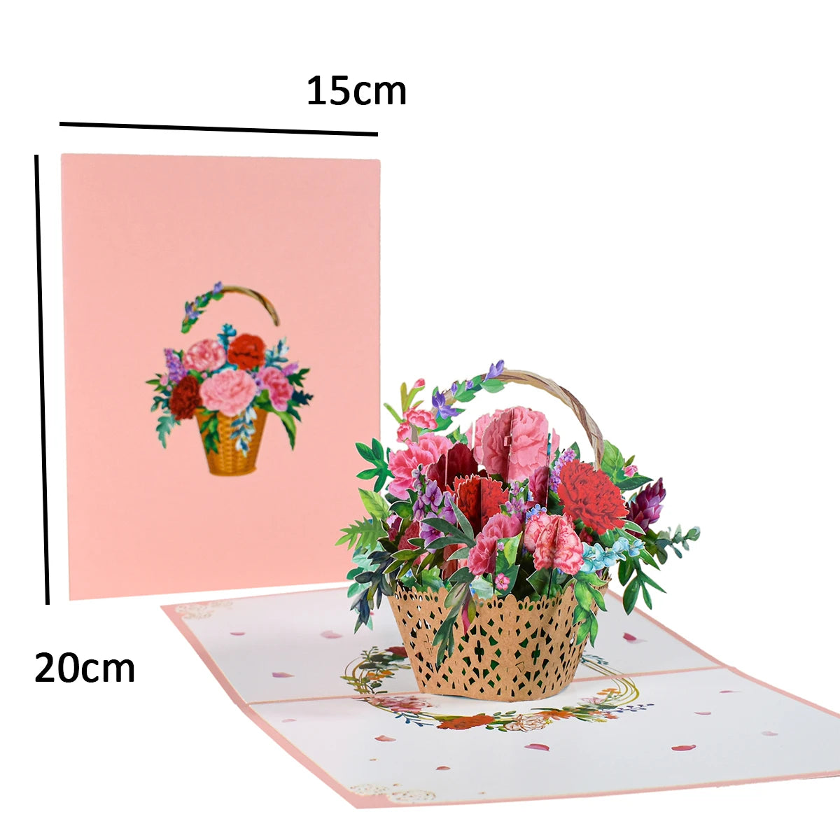 3D Carnations Greeting Card for Mom Wife | Mothers Day Pop Up Card | Birthday Anniversary Gift ShopOnlyDeal