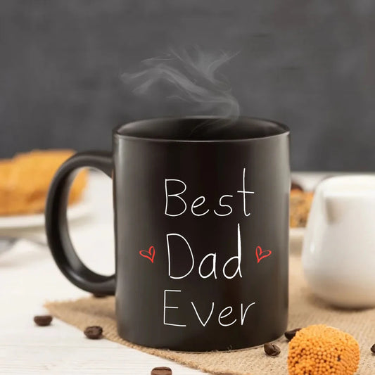 Best dad ever 11oz Black Ceramic Coffee Mug father day gift cup papa home tea mug ShopOnlyDeal