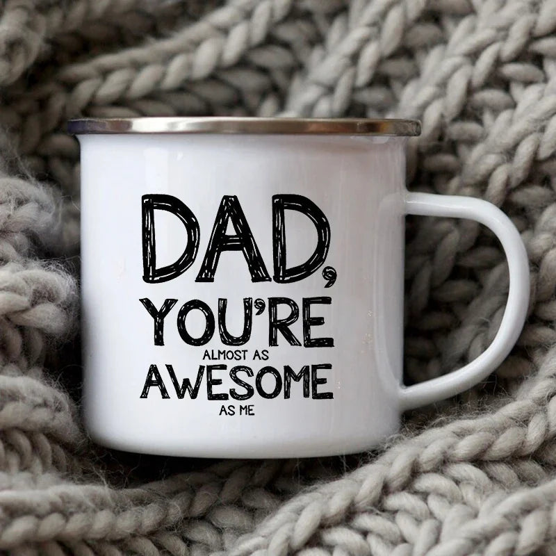 Dad Nutritional Facts Coffee Mug Enamel Cup for Papa Daddy Stepdad Father’s Day Gift Best Dad Ever Cups Dad Gifts From Kids ShopOnlyDeal