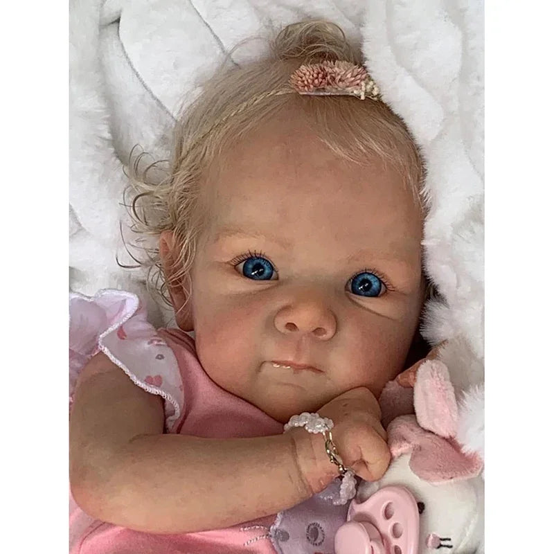 45cm Bebe Reborn Doll Bettie Cute Newborn Baby Doll Lifelike Soft Cuddly Baby Multiple Layers Paint 3D Skin with Visible Veins ShopOnlyDeal