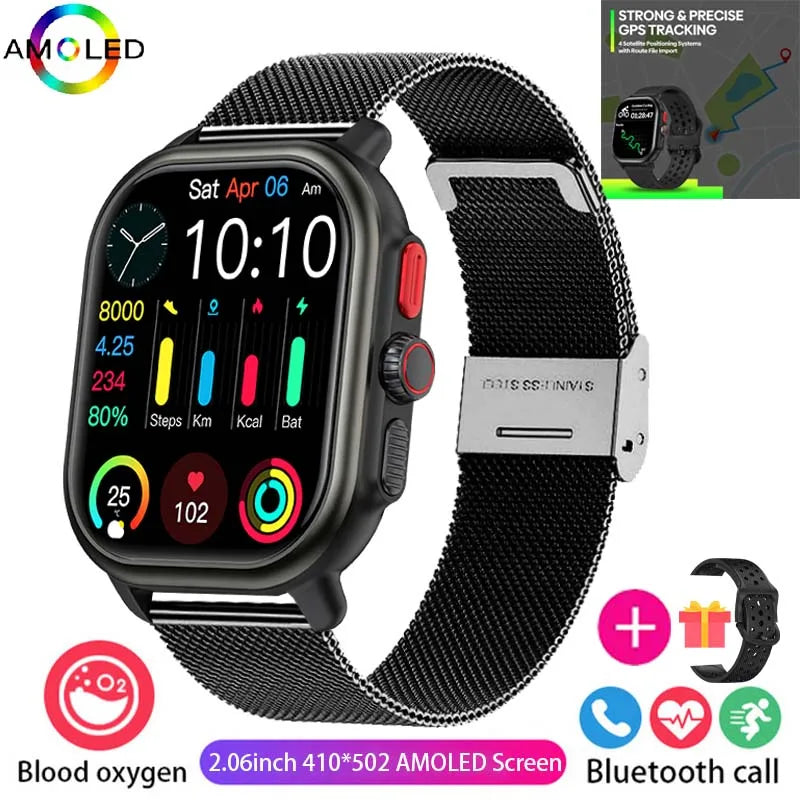 2024 New Men’s GPS Smartwatch | 2.06-Inch AMOLED Display with Built-in GPS & Route Import | Make and Receive Bluetooth Calls | Women’s Smartwatch ShopOnlyDeal