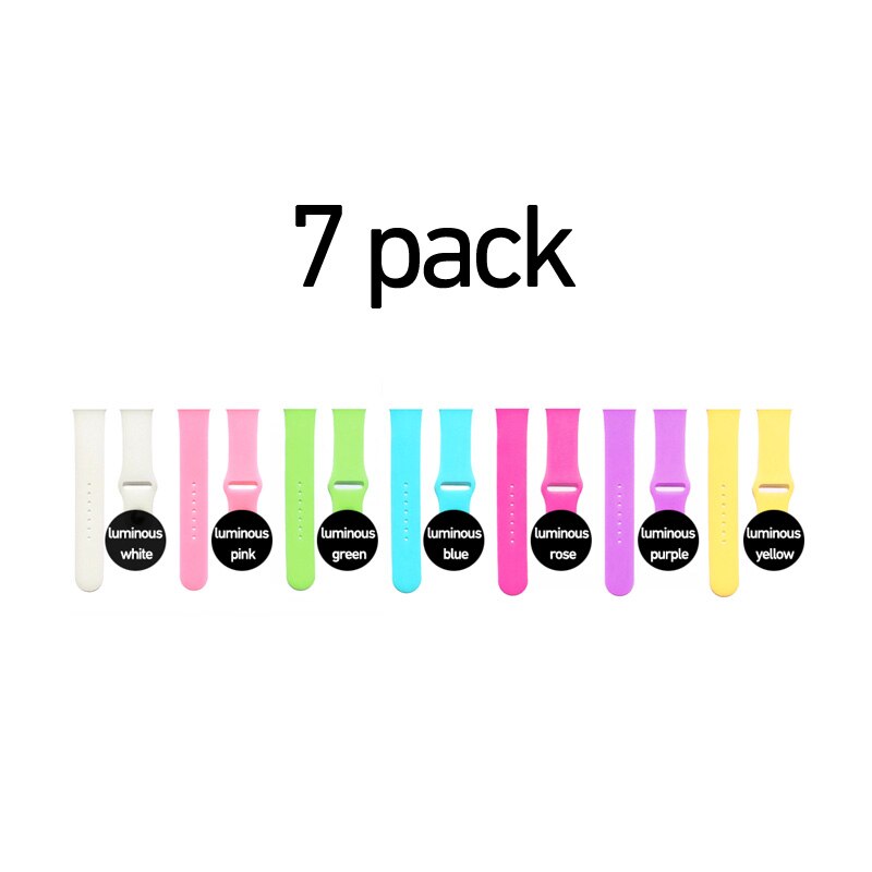 Silicone Glow Luminous Band Straps for Apple Watch iwatch SE S345678 Sport Loop Bracelet 38/40/41/42/44/45mm For iwatch Ultra 49 ShopOnlyDeal