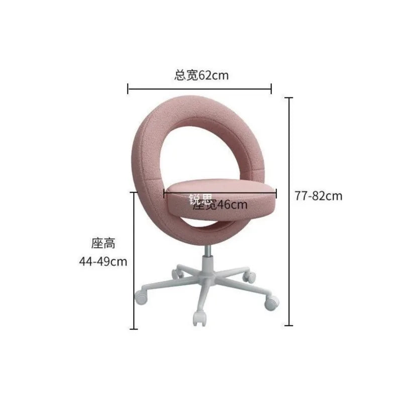 MOMO Designer Models Cream Wind Celebrity Fairy Bedroom Foldable Vanity Stool Modern Simple Leisure Reading Nail Chair ShopOnlyDeal