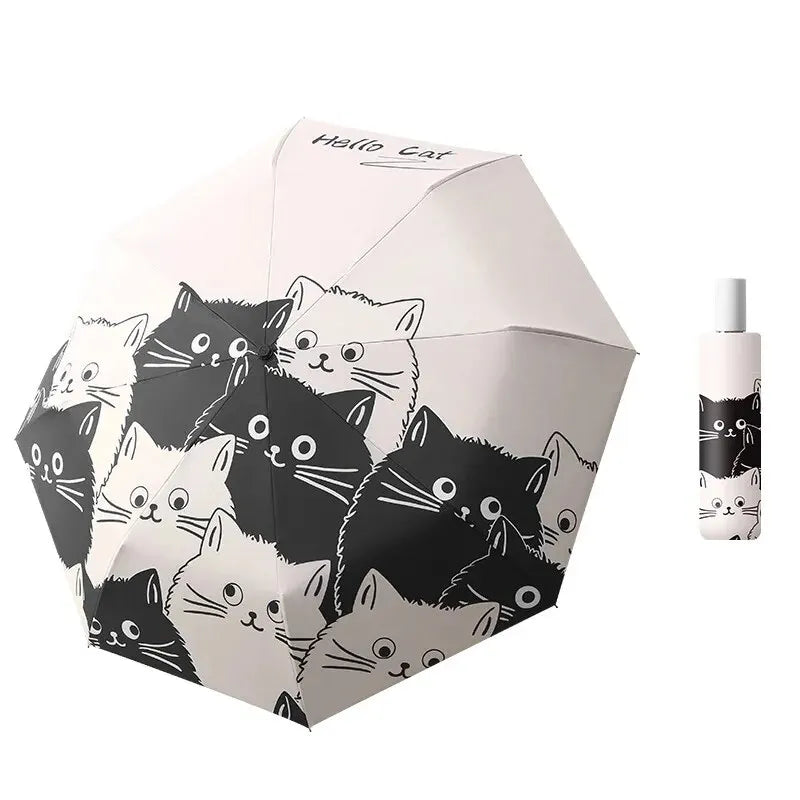 Cat Umbrella Automatic | Large Sunscreen Sunshade Umbrella | Sunny Rain Dual-Use Umbrella | Sun Umbrella UV Folding Umbrella ShopOnlyDeal