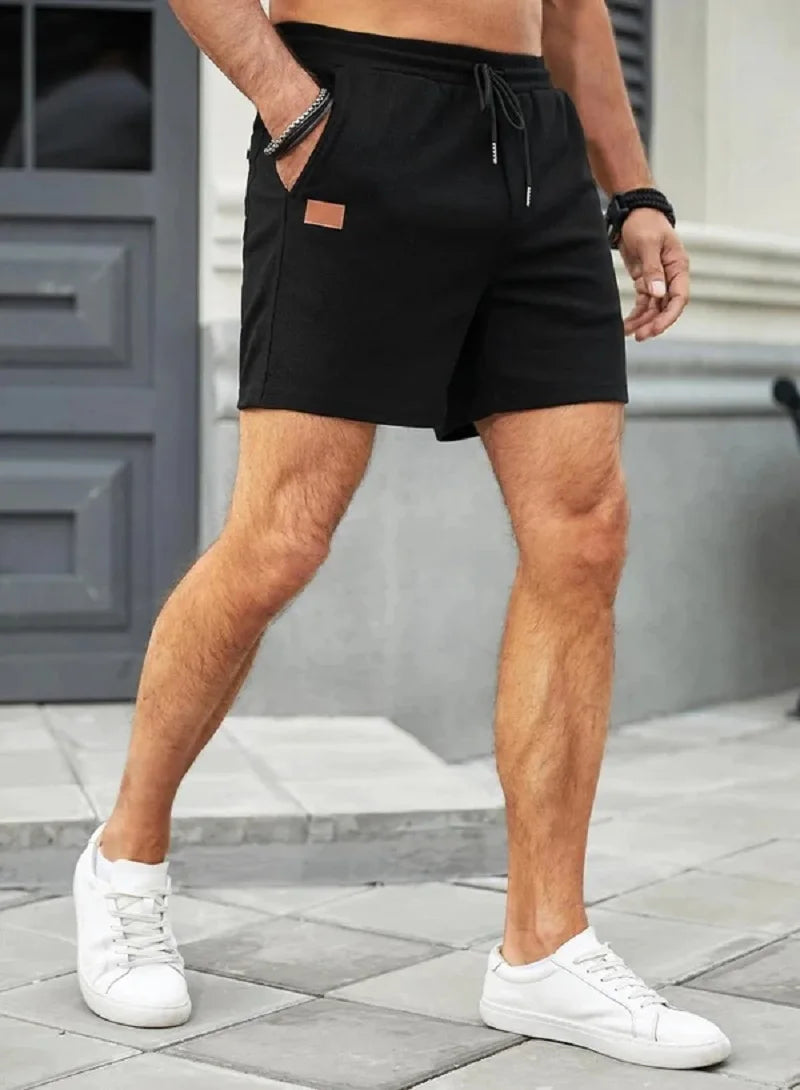 New Summer 2024 Men's Athleisure Breathable and Comfortable Simple Solid Color Shorts ShopOnlyDeal