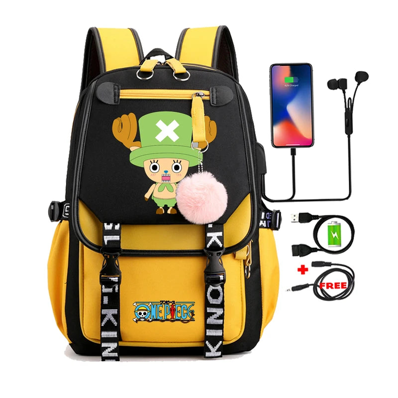 Anime One Piece Nezuko Kawaii Cartoon School Bag for Adults | Large Capacity Backpack Bags Manga To Travel Daily Girls Bookbags ShopOnlyDeal