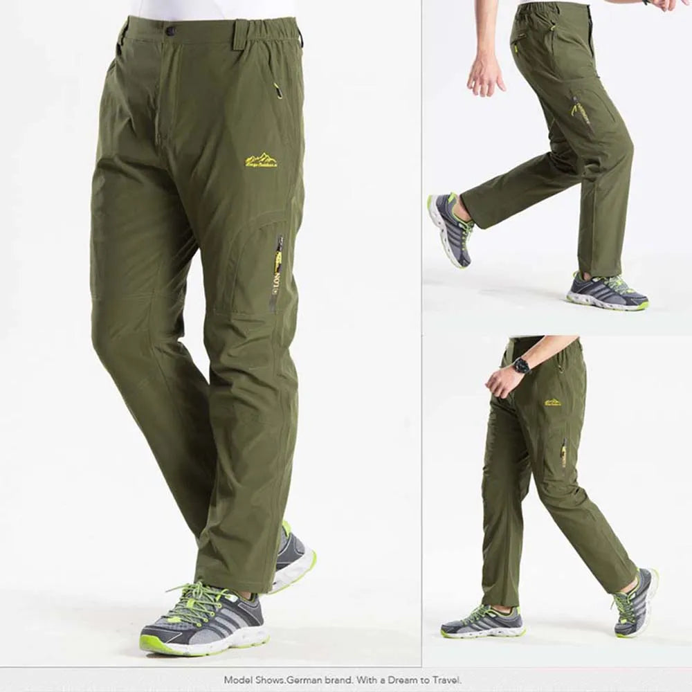Stretchable Mens Cargo Pants Summer Men Casual Pant Quick Dry Outdoor Hiking Trekking Tactical Male Sports Trousers PA65 ShopOnlyDeal