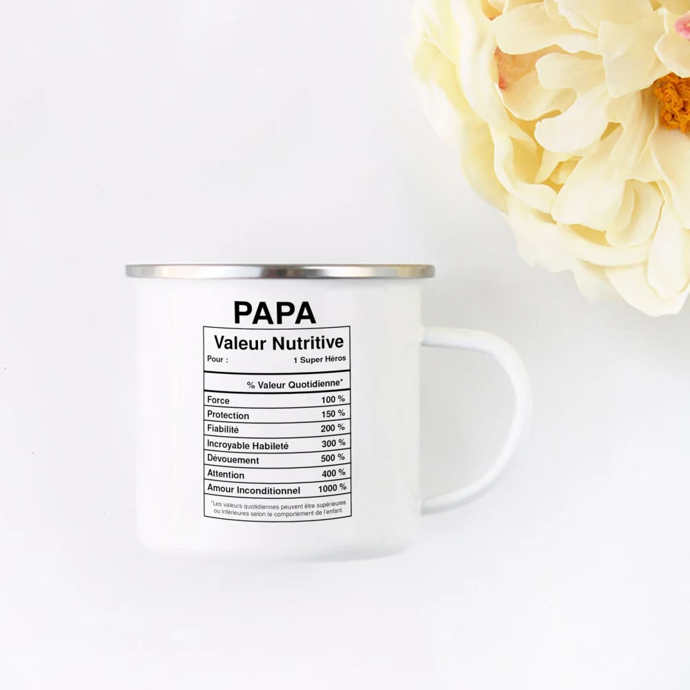 Papa Definition Father's Day Mug Gift From Son or Daughter Enamel Camp Mug Birthday Gift Idea Daddy Camper Travel Cups ShopOnlyDeal