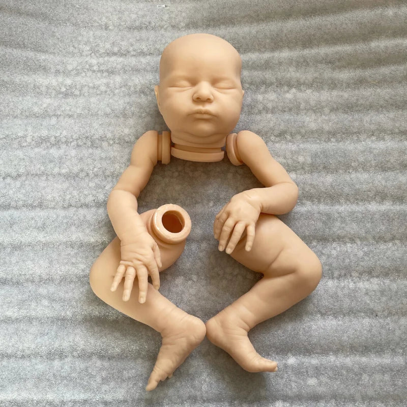 New 20.5 Inches Unpainted Reborn Doll Kit Laura With Cloth Body Unfinished Vinyl Blank Reborn Baby Kits Parts ShopOnlyDeal