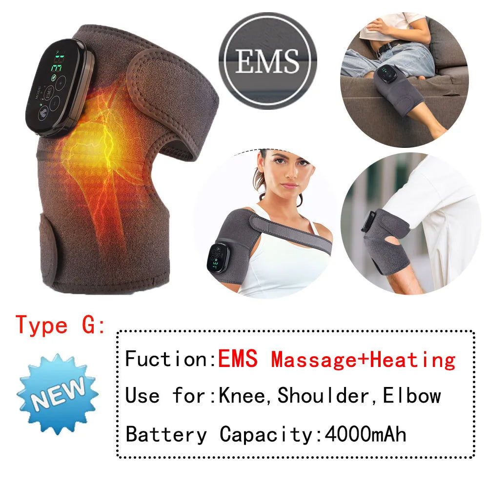 Electric Heating Knee Pad Vibration Massage Leg Joint Elbow Support Shoulder Warming Relieve Arthritis Knee Temperature Massager ShopOnlyDeal