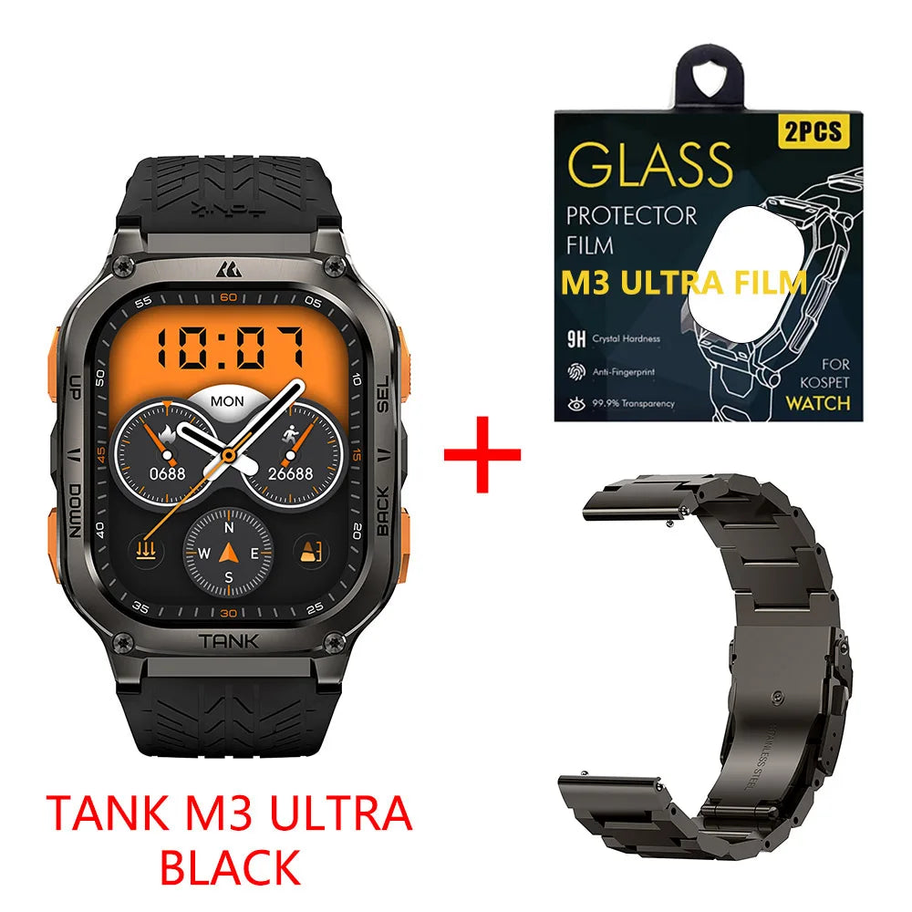 Original AMAZTIM TANK M3 Ultra GPS Smart Watch for Men | Waterproof Smartwatch with AOD Display | Electronic Military Digital Fitness Watch ShopOnlyDeal