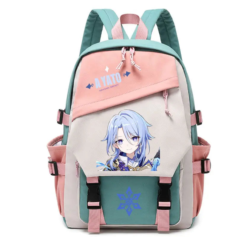 Genshin Impact Anime Cosplay Backpack | Beelzebul, Ayaka, Xiao Themed School Bag | Bookbag Travel Rucksack | Outdoor Gifts for Boys & Girls ShopOnlyDeal