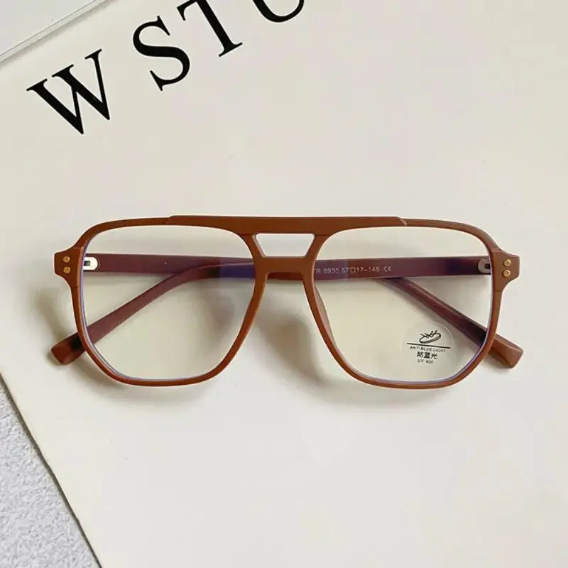 Fashion Anti-blue Light Glasses TR90 Men Women Transparent Computer Glasses Frame Retro Myopia Glasses Square Eyeglasses ShopOnlyDeal