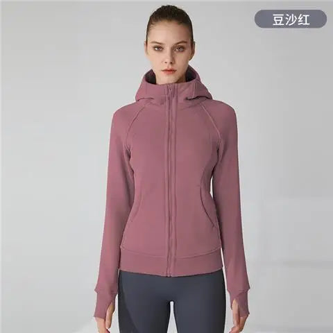 Velvet Jacket Winter Running Clothing Women's Sweatshirt | Thicken Yoga Clothes Fitness Hoodies | Training Sports Top Warm Tight ShopOnlyDeal