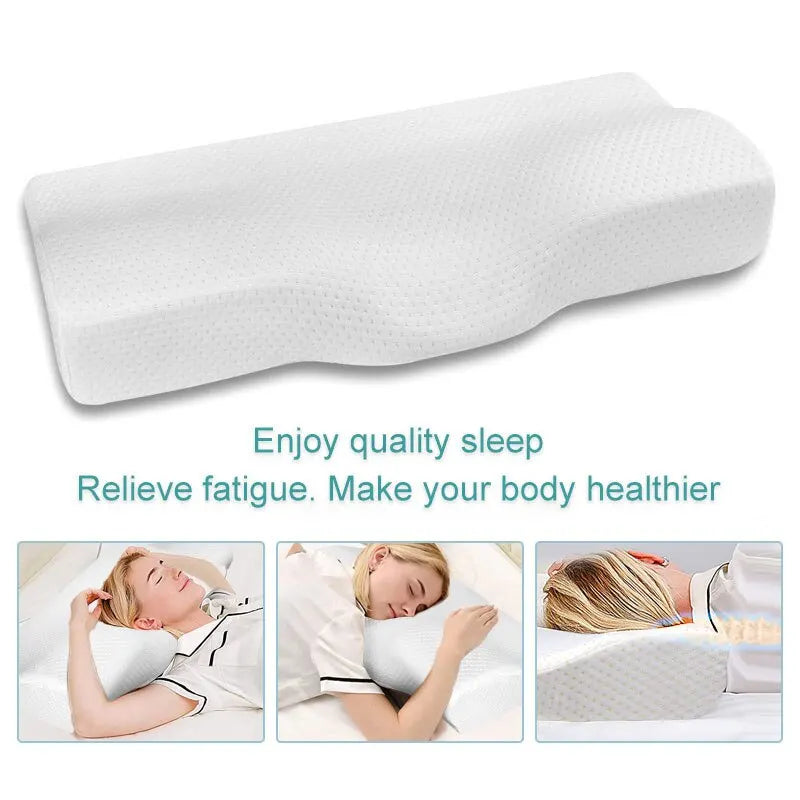 Memory Foam Bed Orthopedic Pillow Neck Protection Slow Rebound Memory Pillow Butterfly Shaped Health Cervical Neck ShopOnlyDeal