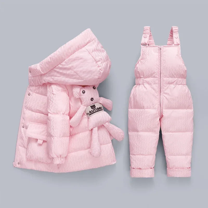 Winter Overalls Jumpsuit for Girls Boy Children Suits Jackets Kids Snowsuit Duck Down Parka Coat Toddler Baby Bear Toy Outerwear ShopOnlyDeal