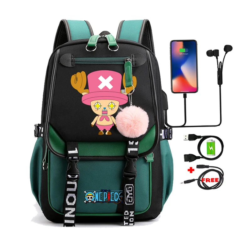 Anime One Piece Nezuko Kawaii Cartoon School Bag for Adults | Large Capacity Backpack Bags Manga To Travel Daily Girls Bookbags ShopOnlyDeal