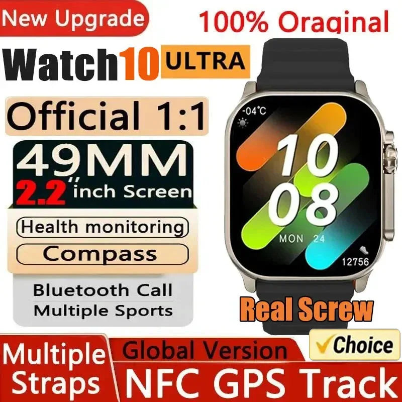 New Watch 10 Ultra Smart Watch 49mm 2024 New NFC Men Women GPS Track Bluetooth Call BT Music Games Wireless Charging Smartwatch ShopOnlyDeal