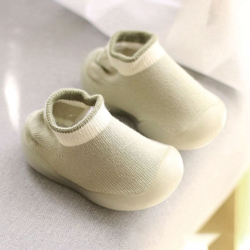 Baby Shoes First Walkers Comfortable Boys Girls Kids Rubber Soft Sole Floor Shoes Knit Booties Anti-Slip ShopOnlyDeal