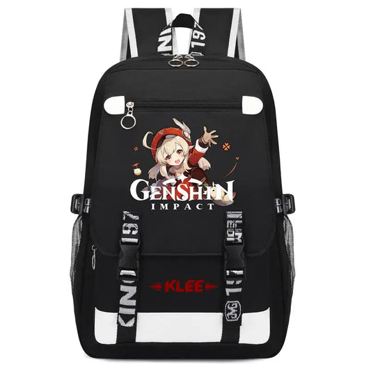Game Genshin Impact Backpack Student School Shoulder Bag Xiao Klee Large Capacity Computer Bag Travel Backpack ShopOnlyDeal