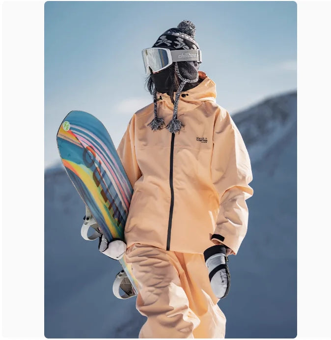 John snow 2024 New Male female couple Single and double board Ski suit set Loose type waterproof keep warm Ski pants ski jackets ShopOnlyDeal