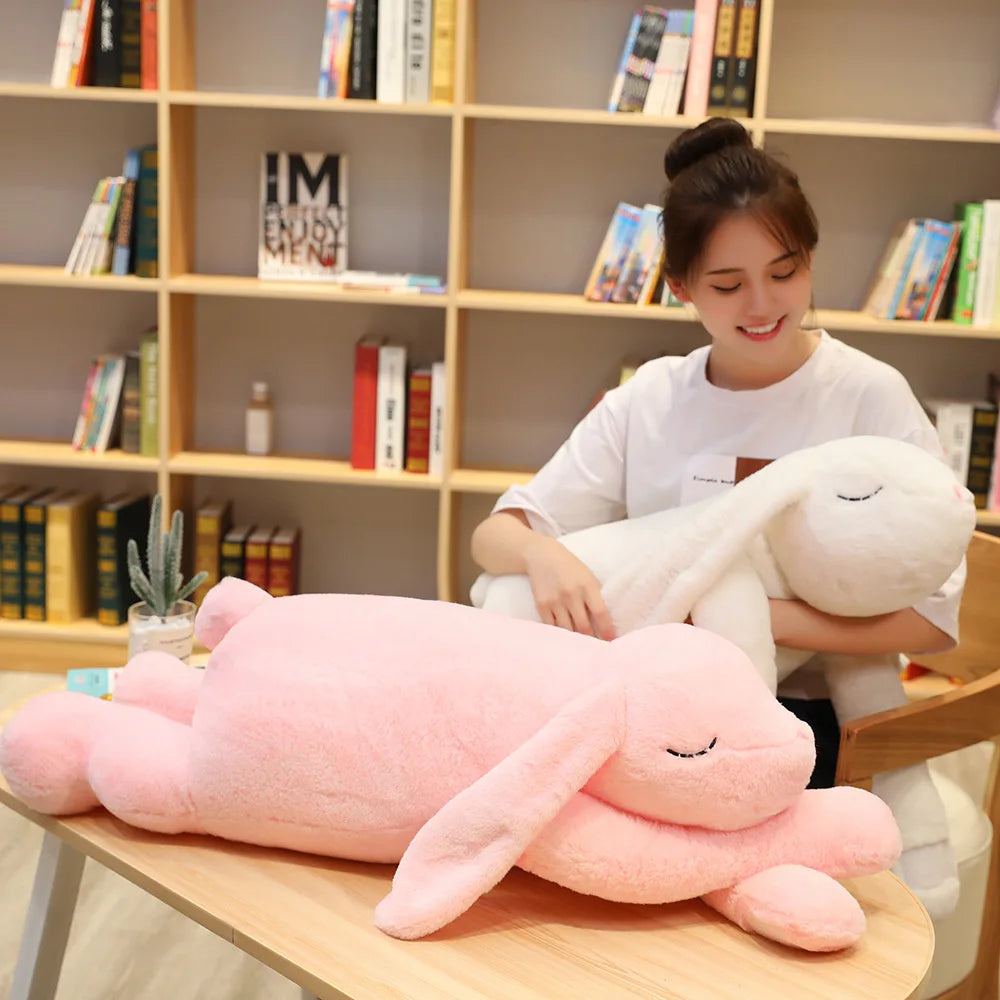 Kawaii Korean Giant Plush Bunny Toy 90cm-120cm Soft Cartoon Big Long Ear Rabbit Hug ToyCushion  Rabbit Stuffed Pillow Girl ShopOnlyDeal