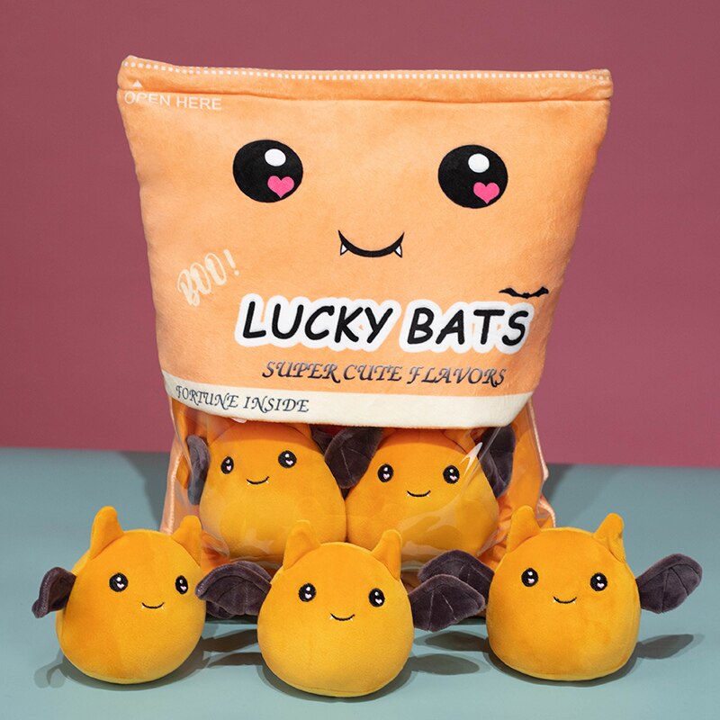 5pcs/lots Creative Bat Plush Toys Bat Snack Plush pumpkin bat doll Pillow Stuffed kawaii Dark Elf Cute Bat Toys for Children Kid ShopOnlyDeal