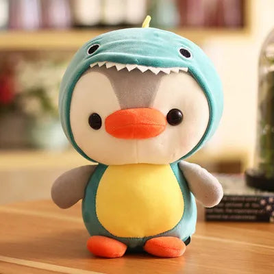 Cute Plush Toy Penguin Transforms into Dinosaur, Frog, Unicorn, and Bee – A Fun Stuffed Doll Cartoon Animal Ideal for Kids' Birthday and Christmas Gifts ShopOnlyDeal