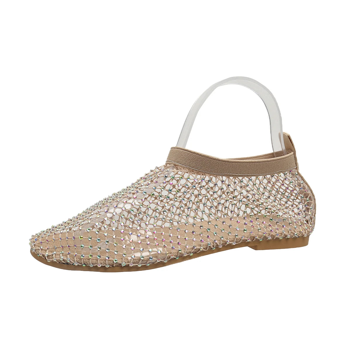 Women's Luxury Brand Round Toe Flat Bottom Sandals | Summer Hollow Short Boots | Water Diamond Sexy Flat Bottom Shoes ShopOnlyDeal