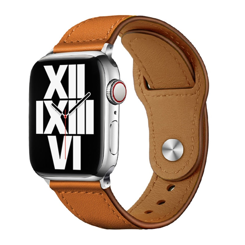 Business Real Leather Strap For Apple Watch Band 44mm 40mm 41mm 45mm 42mm 38mm 49mm Wrist Bracelet iWatch Series 8 se 7 6 5 4 3 ShopOnlyDeal
