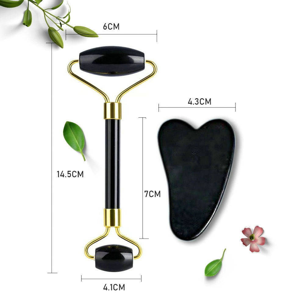 Gua Sha Natural Stone Jade Face Massager Skin Care Sets Scraper Roller Facial Eye SPA Massage Gouache Beauty Health Tools ShopOnlyDeal