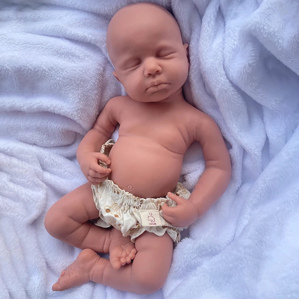 20" Whole Body Silicone Reborn Baby Girl Weighted 6.8lb Flexible Newborn Doll Kits Handmade Like A Real Baby Anti-Stress Toys ShopOnlyDeal