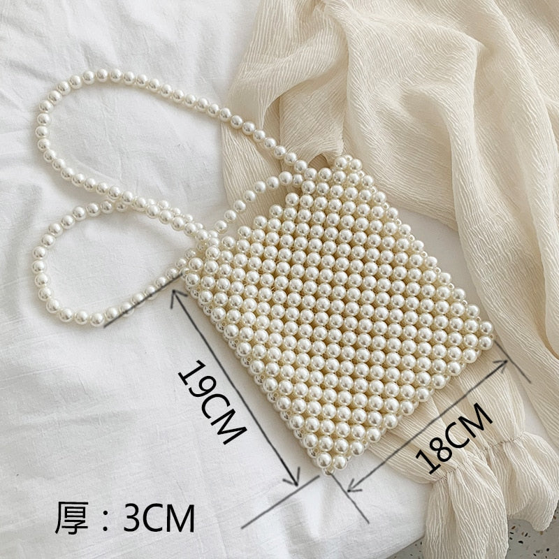 Mini Pearl Bag Handmade Vintage EVA Beaded Fashion Banquet Party Shoulder Bag Female 2019 Wedding Bags Luxury Women's Coin Purse ShopOnlyDeal