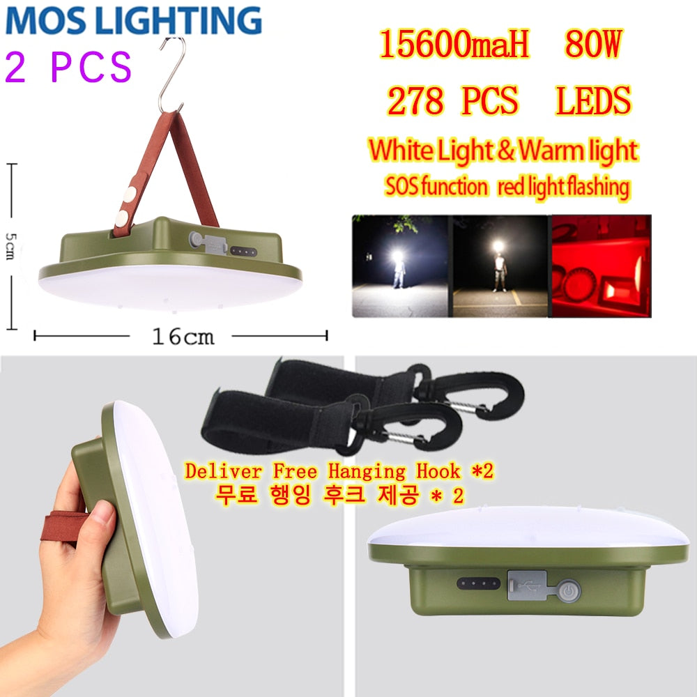 New Upgraded 15600maH Rechargeable LED Camping Strong Light with Magnet Zoom Portable Torch Tent Light Work Maintenance Lighting ShopOnlyDeal