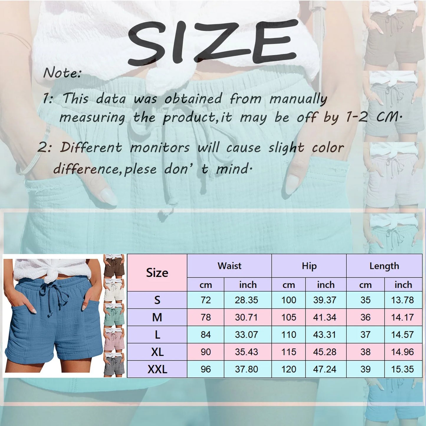 2024 New Summer Cotton Linen Casual Shorts Ladies Fashion Home Streetwear Beachwear Women Basic Short Pants Sports Trousers ShopOnlyDeal