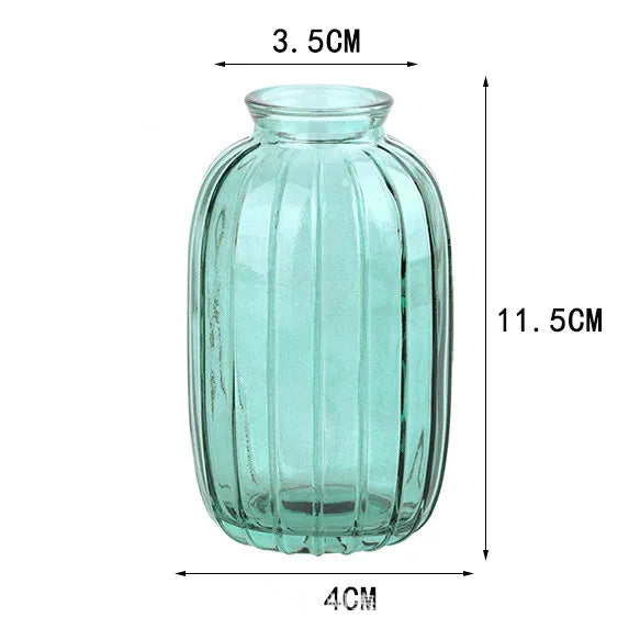 Mini Simple Stained Glass Vase Home Decoration Ornament Aromatherapy Bottle Hydroponic Flower Arrangement Glass Vase ShopOnlyDeal