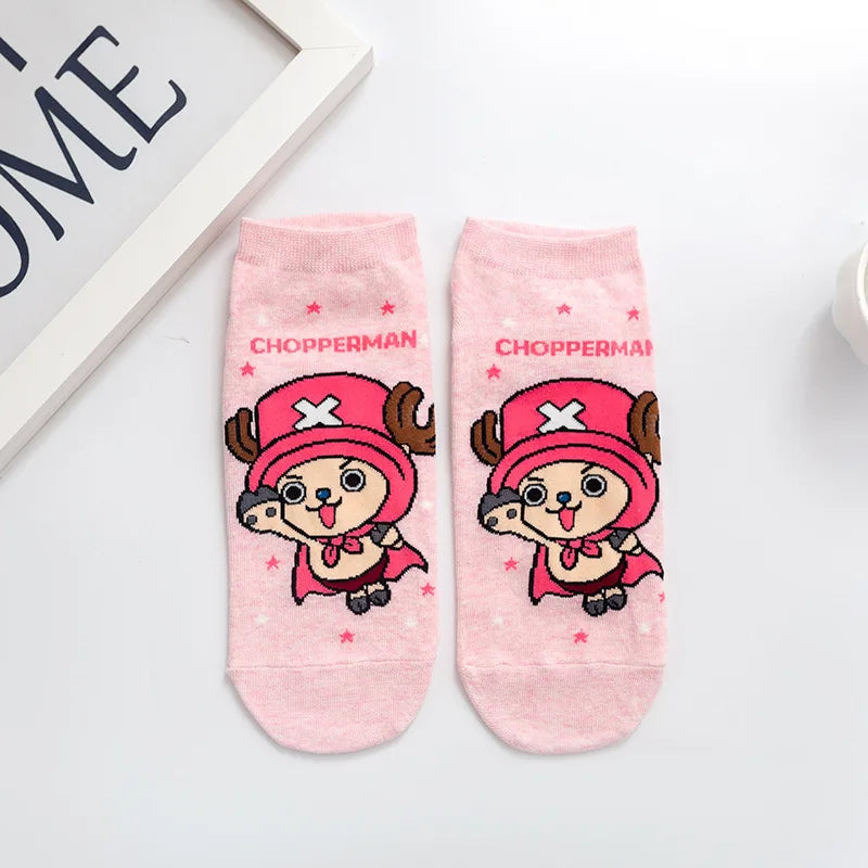 Anime One Piece Luffy Chopper Short Socks | Happy Women Students Cotton Socks | Cartoon Colorful Thin Socks | Creative Ladies Spring ShopOnlyDeal