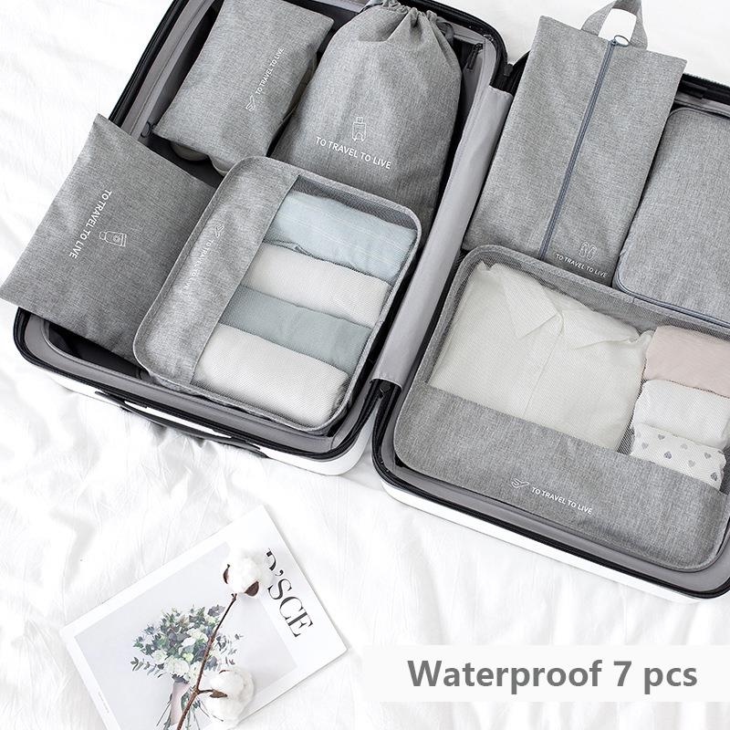 8/7/6 pieces Set Travel Organizer Storage Bags Suitcase Packing Set Storage Cases Portable Luggage Organizer Clothe Shoe Pouch ShopOnlyDeal