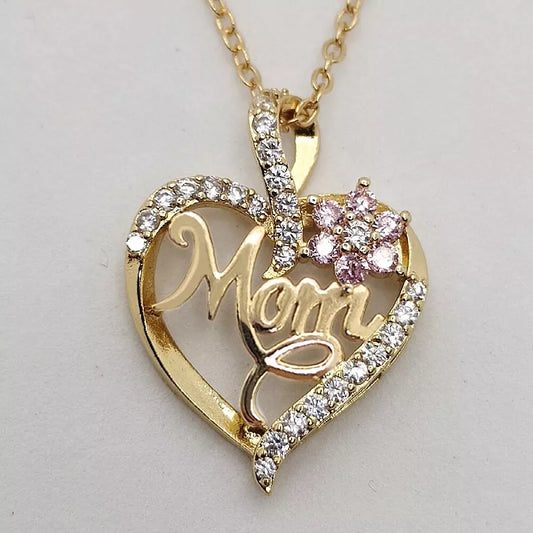 Fashion "Love Letter MOM" Flower Necklace | Heartfelt Pendant Symbolizes Your Place in My Heart | Quality Charm Gift ShopOnlyDeal