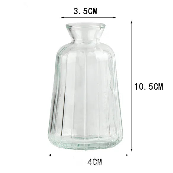 Mini Simple Stained Glass Vase Home Decoration Ornament Aromatherapy Bottle Hydroponic Flower Arrangement Glass Vase ShopOnlyDeal