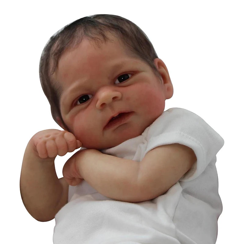 45cm Reborn Baby Already Painted Finished Doll Elijah Awake Newborn Baby Size 3D Skin Visible Veins Collectible Art Doll ShopOnlyDeal