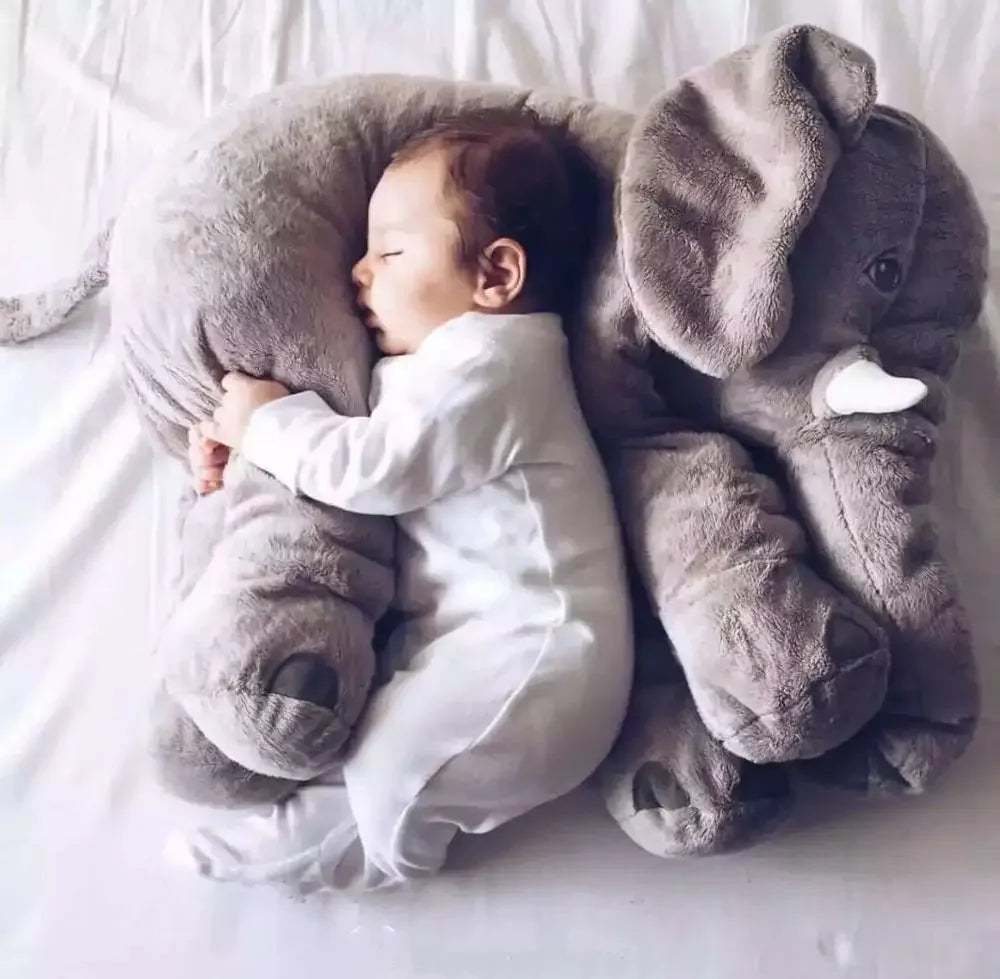 60cm Big Lovely Pink Grey Elephant Pillow Soft Smoothing Plush Toy Cute Baby Sleeping Back Cushion Stuffed Animal Doll Gift ShopOnlyDeal