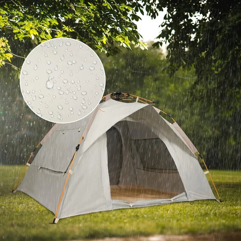 Camping Tent 2-6 Person Pop up Tent 4 Season Waterproof Windproof Instant Camping Tent with Door and Window ShopOnlyDeal