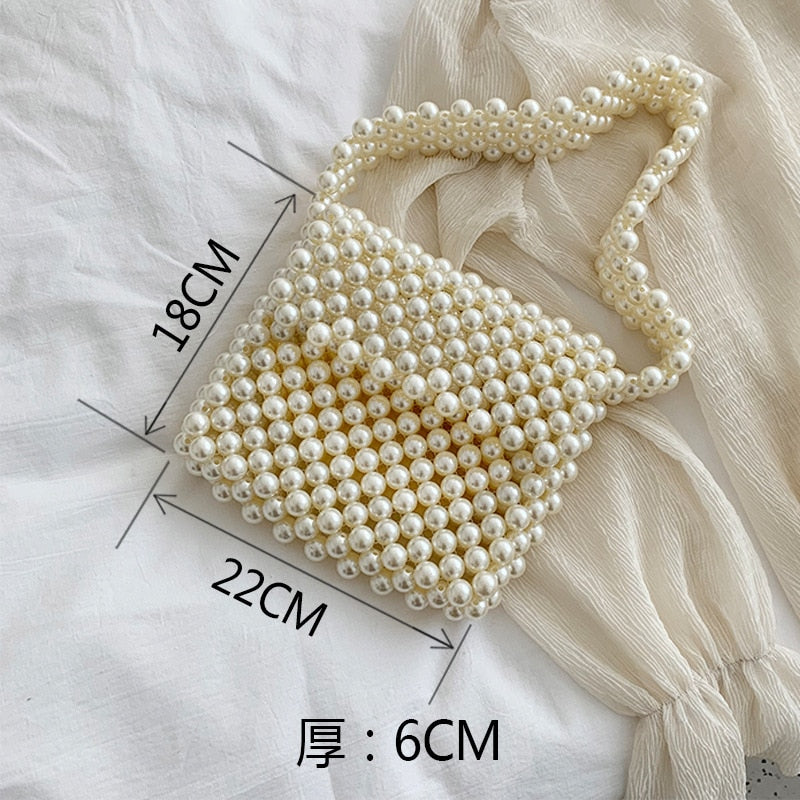 Mini Pearl Bag Handmade Vintage EVA Beaded Fashion Banquet Party Shoulder Bag Female 2019 Wedding Bags Luxury Women's Coin Purse ShopOnlyDeal