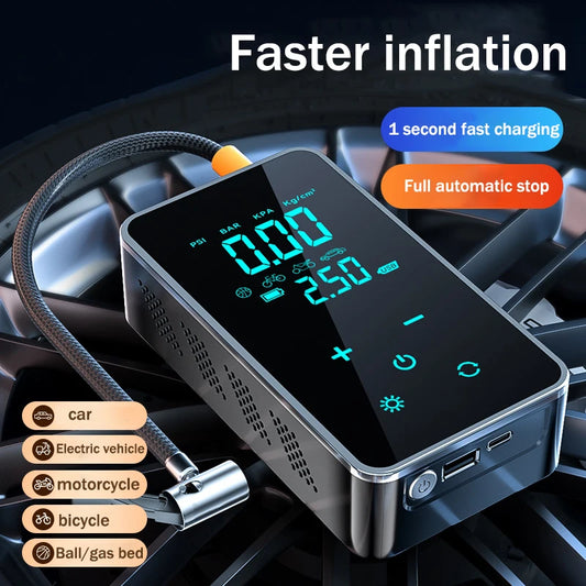 1 Set Car Mounted Wireless Inflation Pump Digital Intelligence Portable Handheld Touch Tire Inflation Pump ShopOnlyDeal