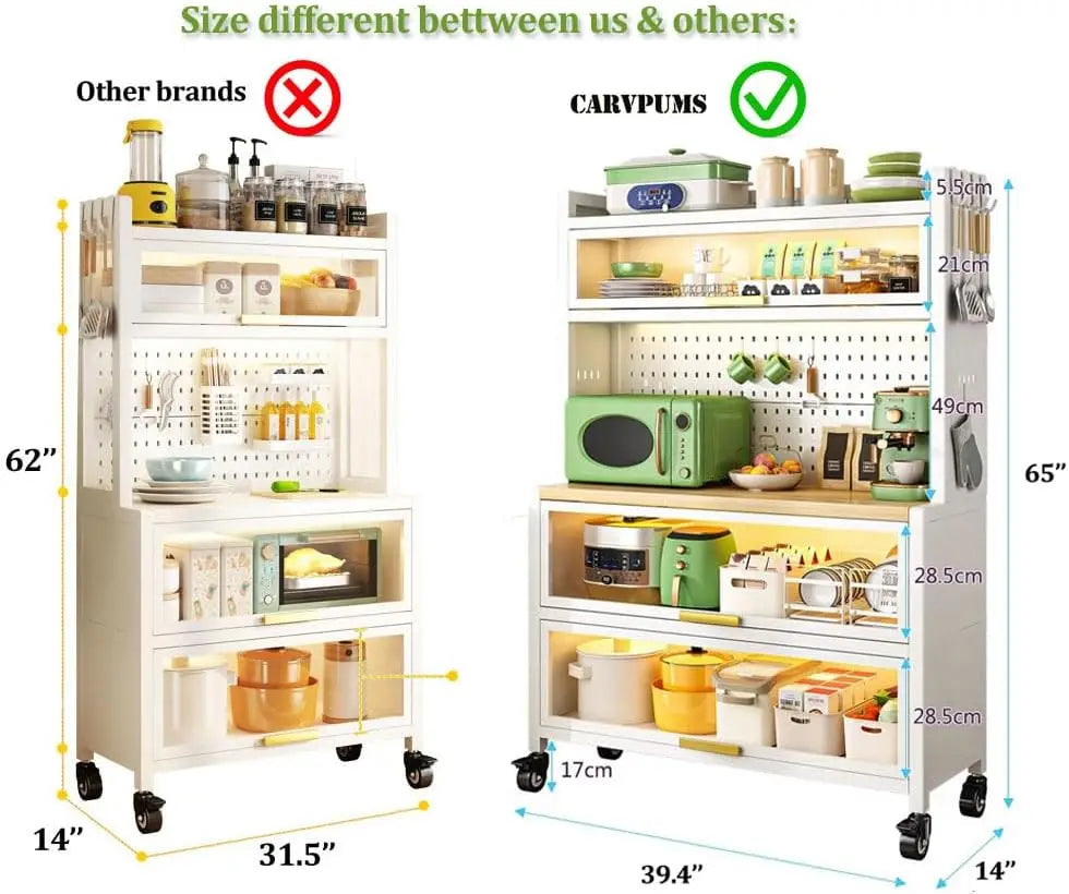 Kitchen Storage Pantry Cabinet Coffee Bar Microwave Stand Cabinets Bakers Rack Hutch Buffet Sideboard ShopOnlyDeal