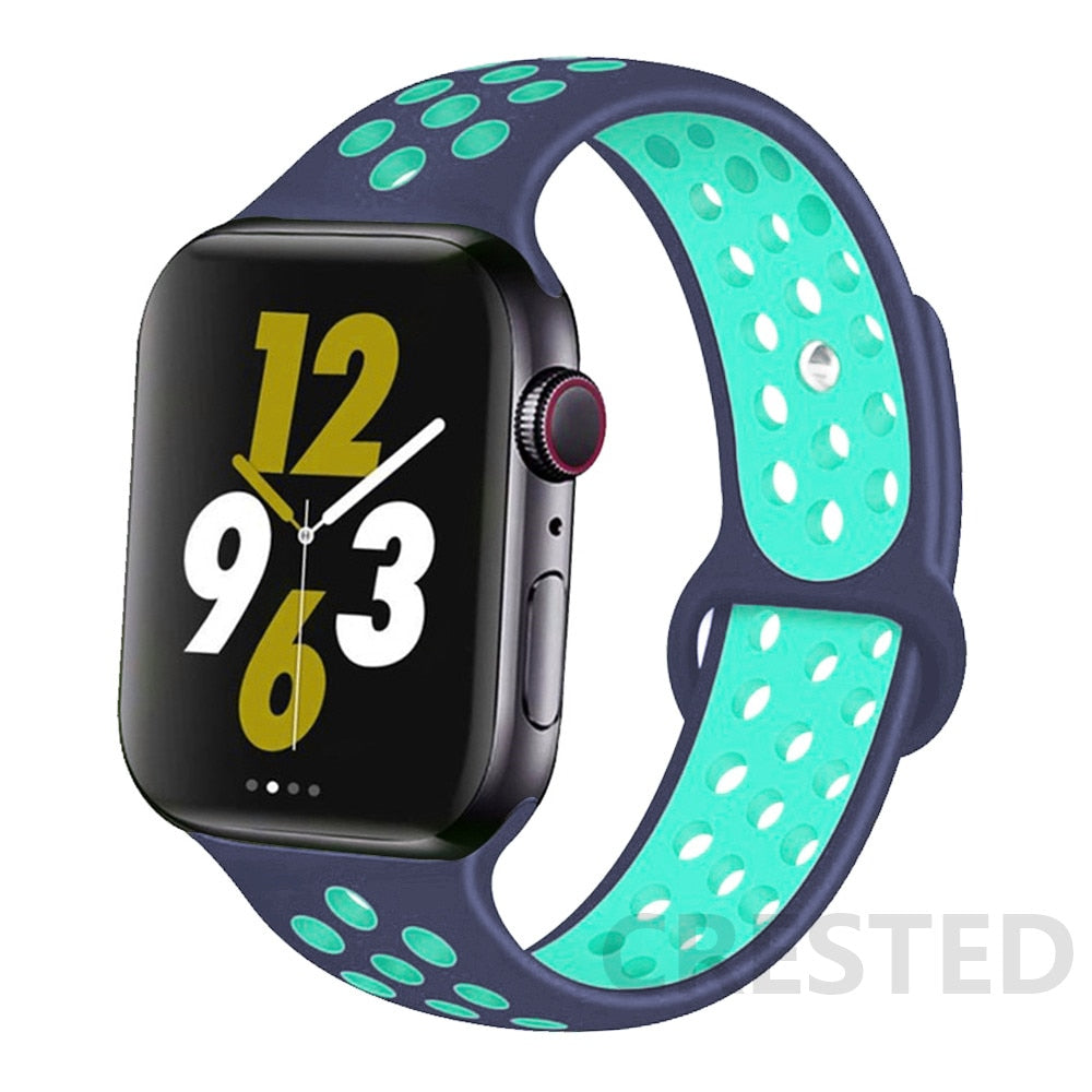 Strap For Apple Watch band 44mm 40mm 45mm 41mm 38mm 42mm 44 45 40 mm Silicone Sport bracelet iWatch Series Ultra 8 SE 7 6 5 4 3 ShopOnlyDeal