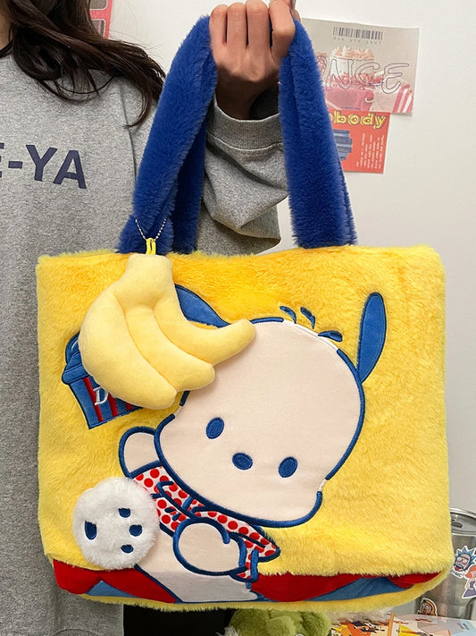 Sanrio Plush Bag Kawaii Kuromi Pochacco Plushies Crossbody Bag Kitty Handbag Tote Shoulder Messenger Bag Stuffed Backpack Gift ShopOnlyDeal